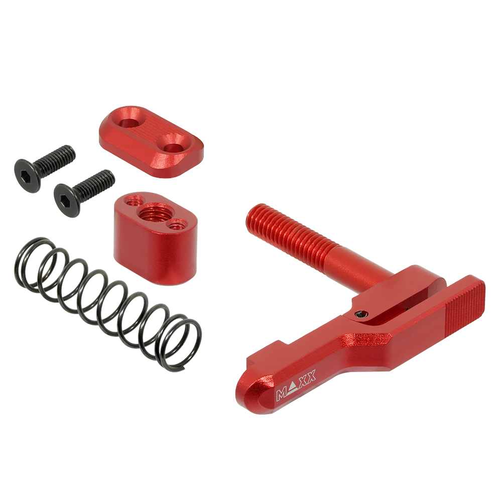 CNC Aluminum Advanced Magazine Release (Style C) (Red) (for MTW M4)